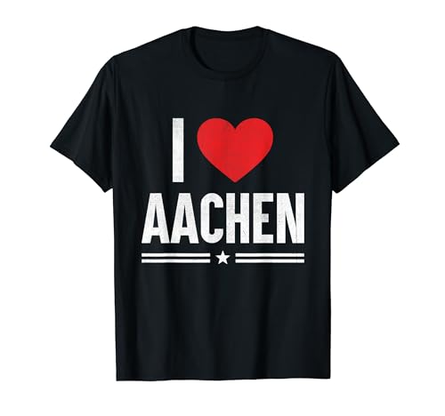 Ich liebe Aachen Souvenirs Herren Damen I Love Aachen T-Shirt Ich liebe Aachen Souvenirs Herren Damen I Love Aachen T-Shirt von Aachen Skyline Aachen Herz Aachen Stadt Aachen