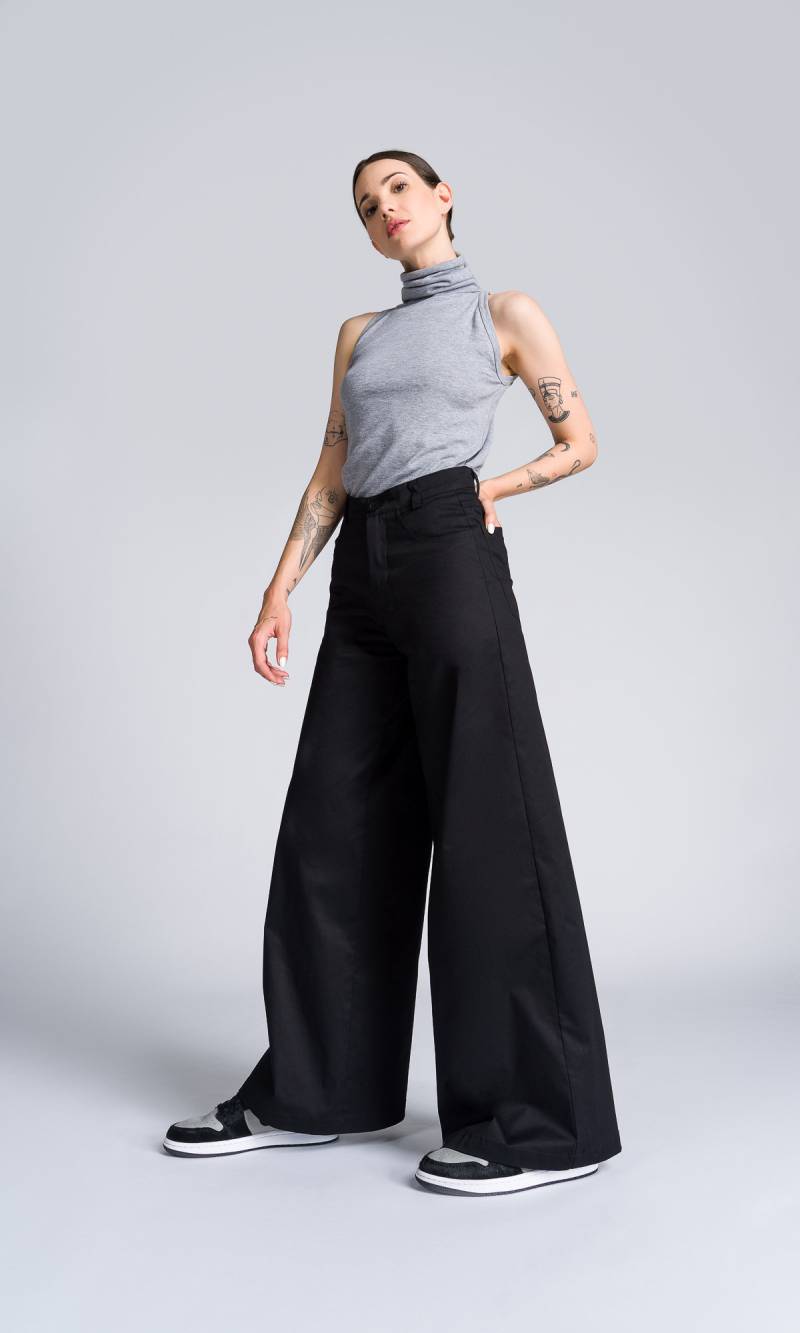 Gerade Hose Mit Weitem Bein A92309 von Aakasha