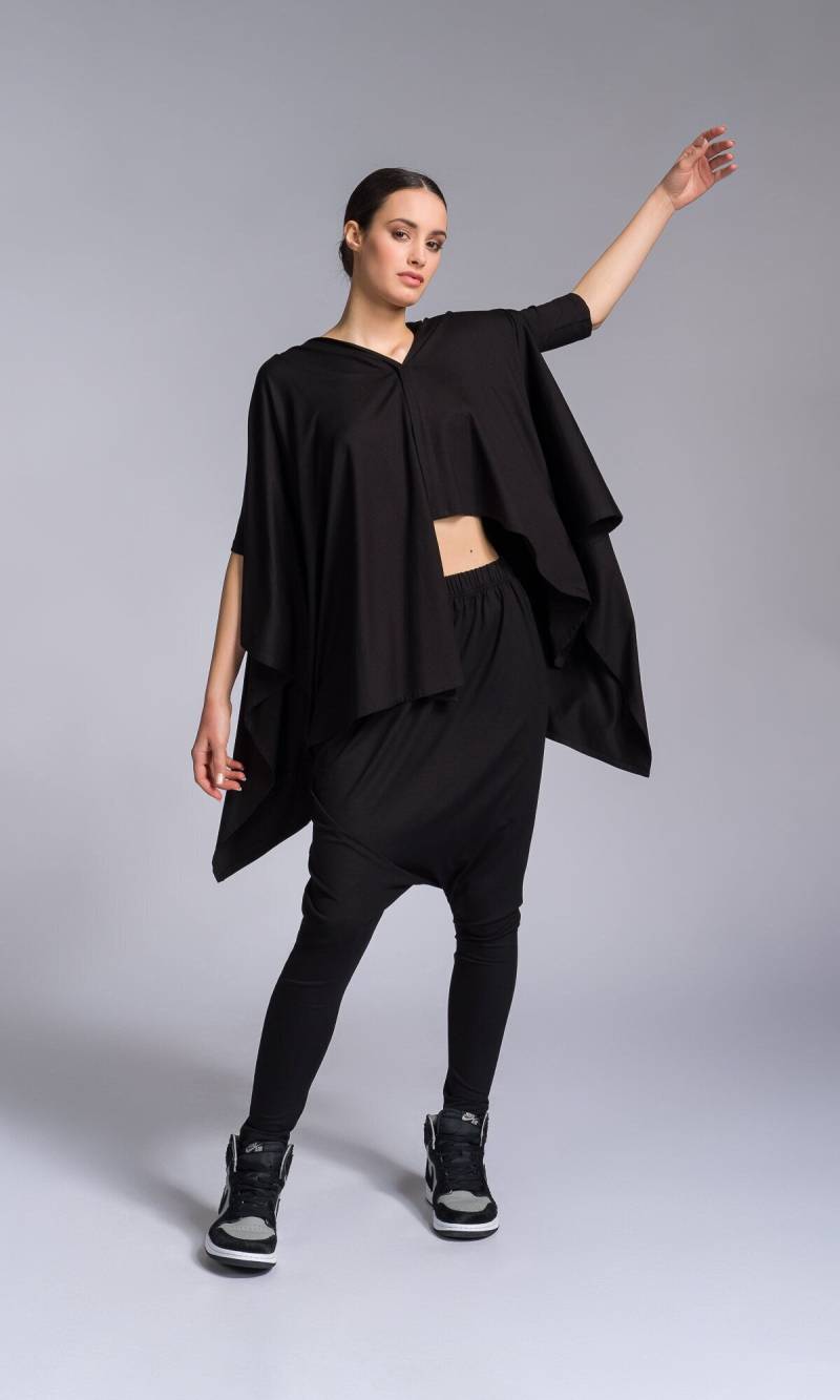 Jersey Hose Mit Tiefem Schritt Und Schmalem Bein A92252 von Aakasha