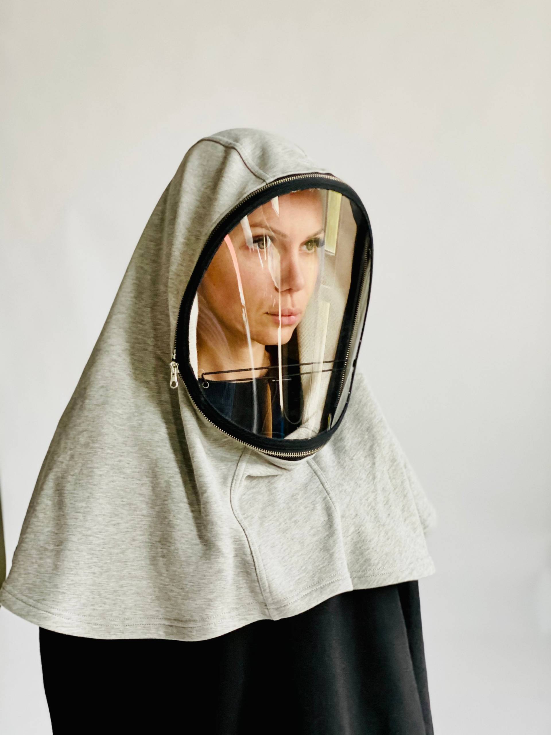 Polycarbonat-Haubenschutz Mit Reißverschluss, Lose Baumwollhaube, Anti-Fog-Spray von Aakasha