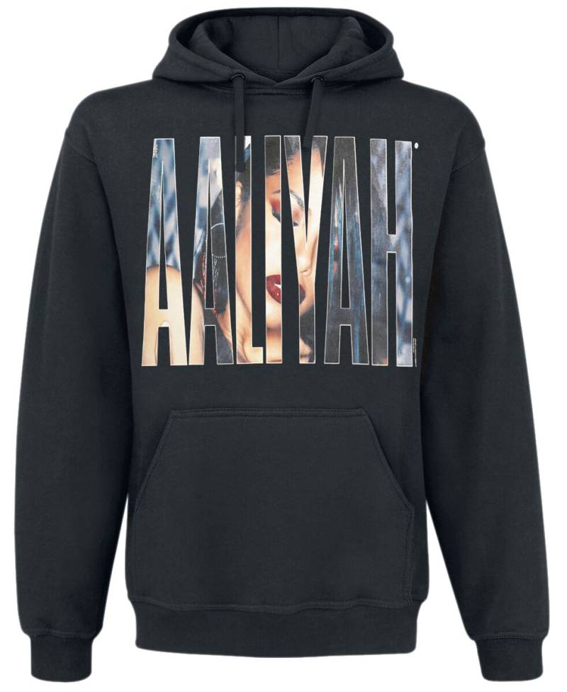 Aaliyah Kapuzenpullover - Photo Logo - S bis XL - für Männer - Größe L - schwarz  - Lizenziertes Merchandise! von Aaliyah