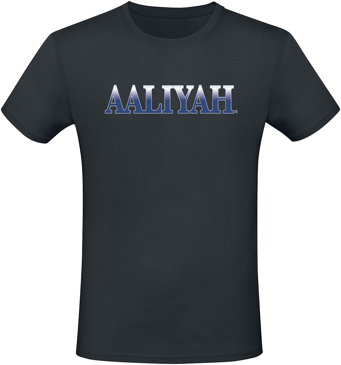 Aaliyah Logo T-Shirt schwarz in M von Aaliyah