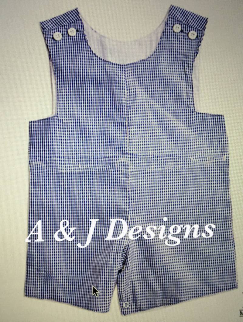Monogrammed Blue Gingham Short All Oder Jon Monogrammed Blue Gingham Short All Oder Jon von AandJDesignsBR