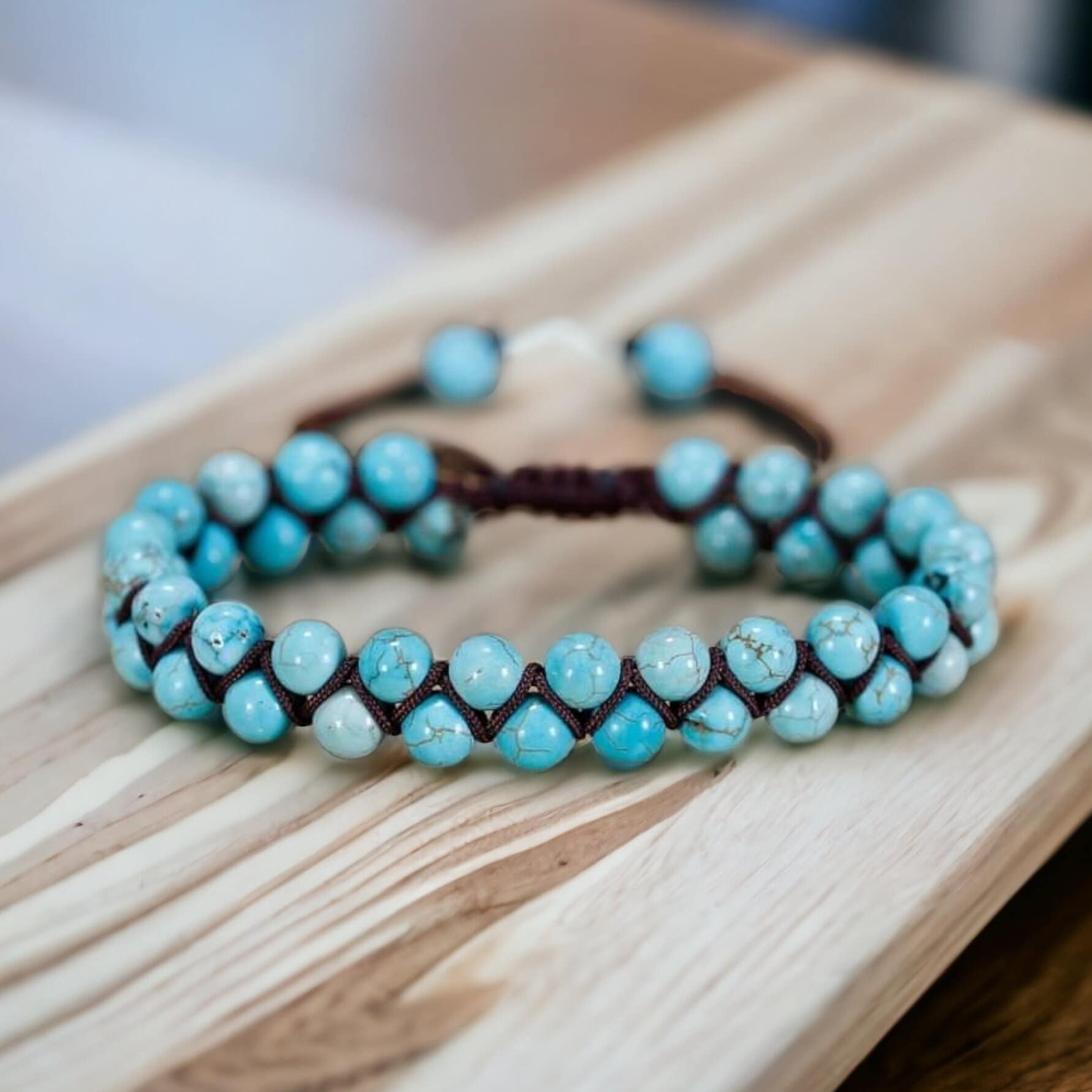 Handmade Türkis Perlen Armband | Stein Der Evolution Gehäkeltes Boho Wickeltuch Einzigartiges Edelstein Geschenk Geflochtenes Handmade Türkis Perlen Armband | Stein Der Evolution Gehäkeltes Boho Wickeltuch Einzigartiges Edelstein Geschenk Geflochtenes von AandMByNiki