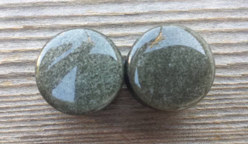 Ein Paar Echte Golden Obsidian Plugs Gauges Schmuck Double Flared - Pick Size von AandSCrystals