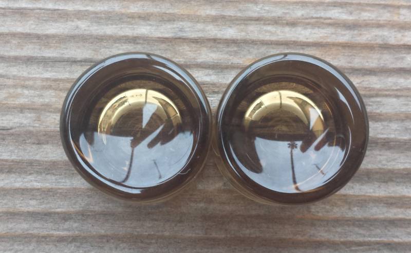 Ein Paar Echte Konkave Rauchglas Plugs Gauges Körperschmuck Double Flared - Pick Size von AandSCrystals