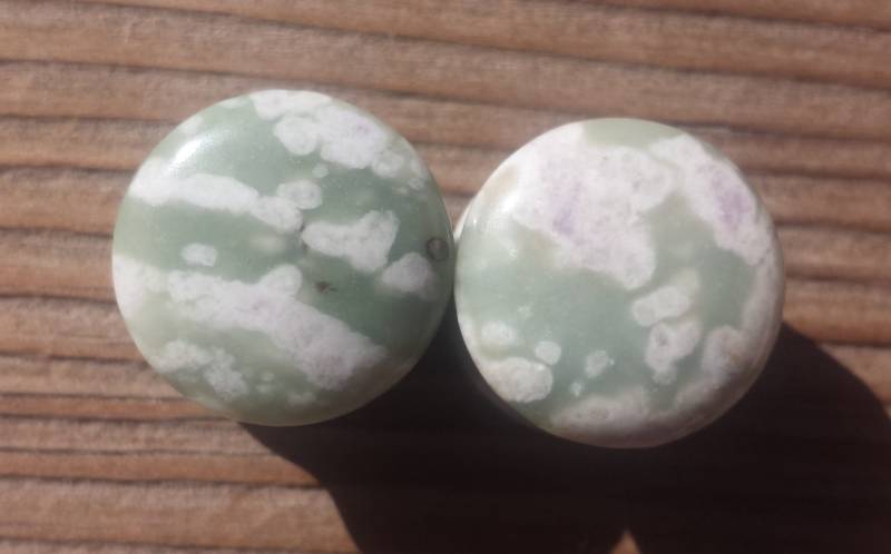 Selten Ein Paar Echte Peace Jade Plugs Gauges Körperschmuck Double Flared - Pick Size von AandSCrystals