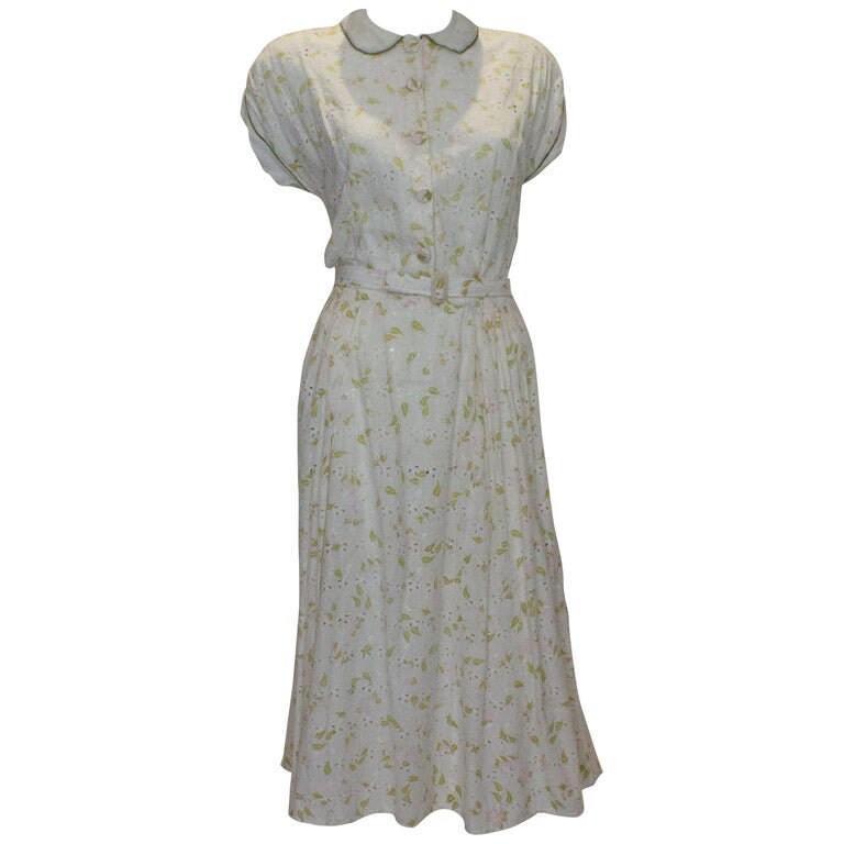A Vintage 50Er 1950Er Jahre Sommer Baumwollkleid Von Nelly Don von AardvarkvintageGoods