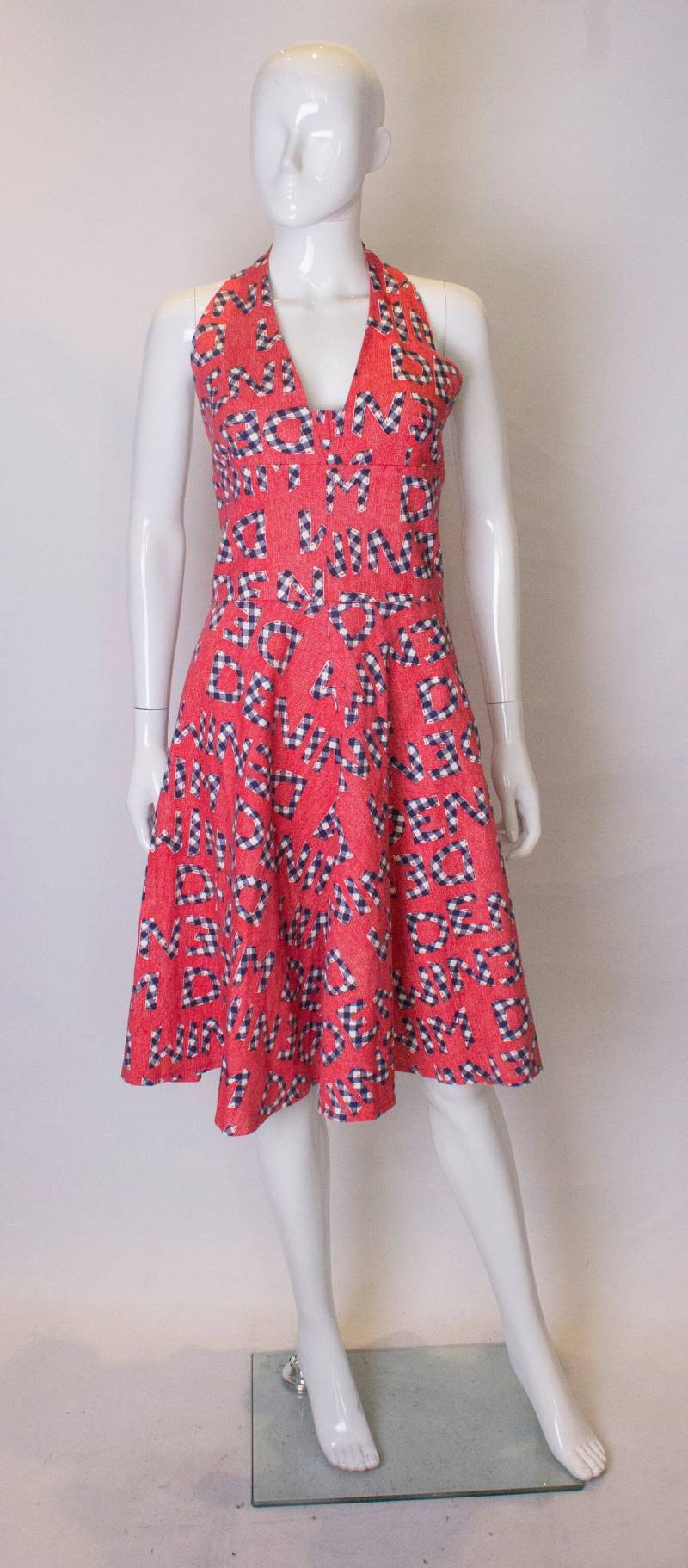 Ein Jahrgang 1970 Susan Small Lässig Baumwolle Sommer Kleid von AardvarkvintageGoods