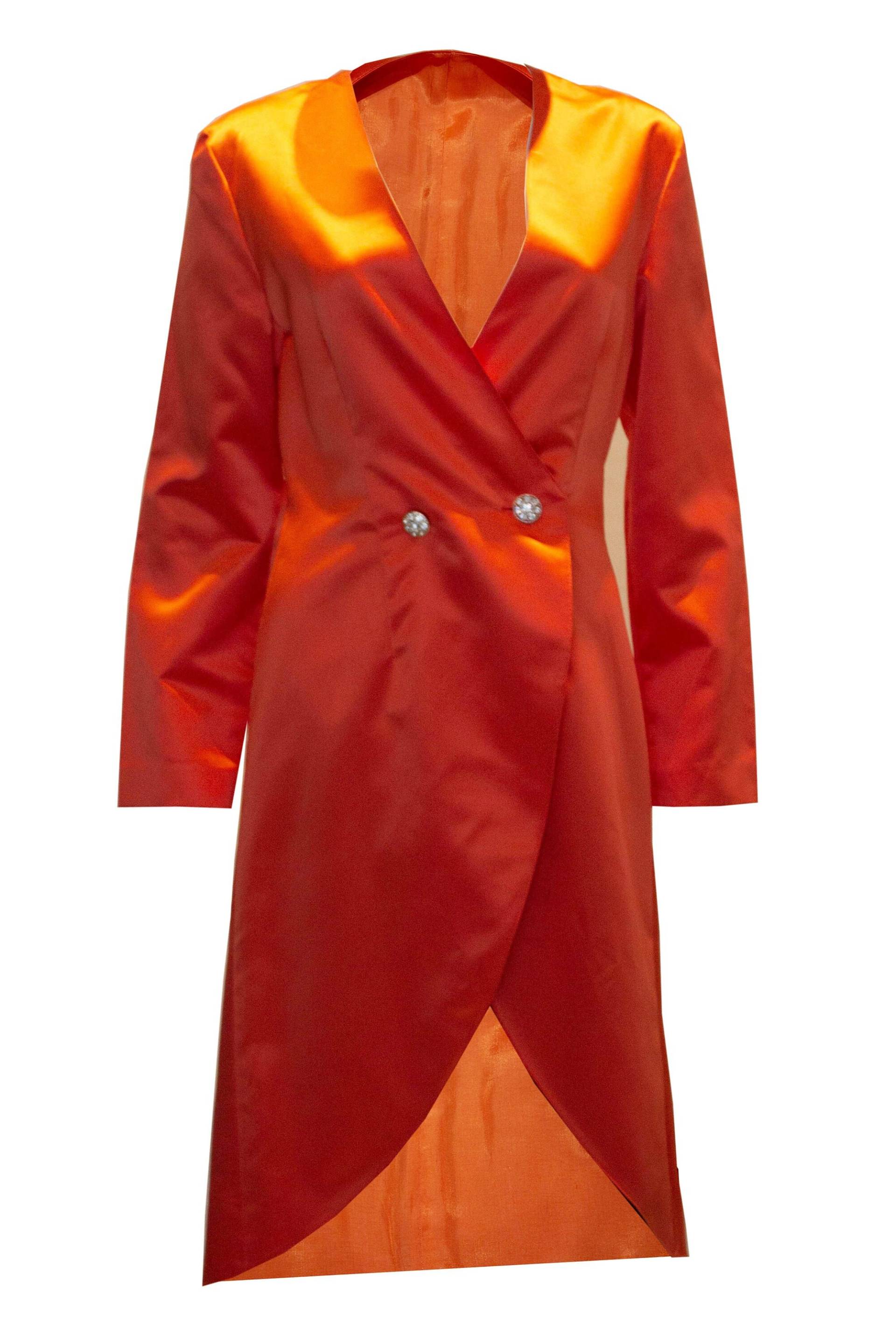 Ein Vintage 1980Er Jahre Vera Mont Satin Lachs Rosa Abendjacke von AardvarkvintageGoods