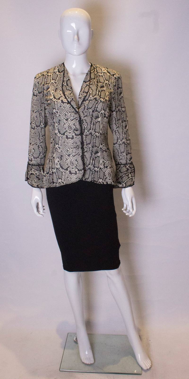 Schlangenleder Vintage Seide Print Jacke/Top von AardvarkvintageGoods
