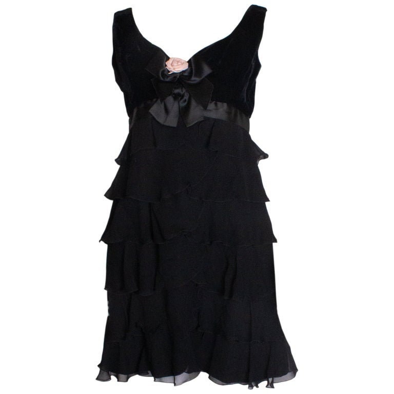 Vintage Bellville Sassoon/Lorcan Mullany Black Cocktail Dress von AardvarkvintageGoods