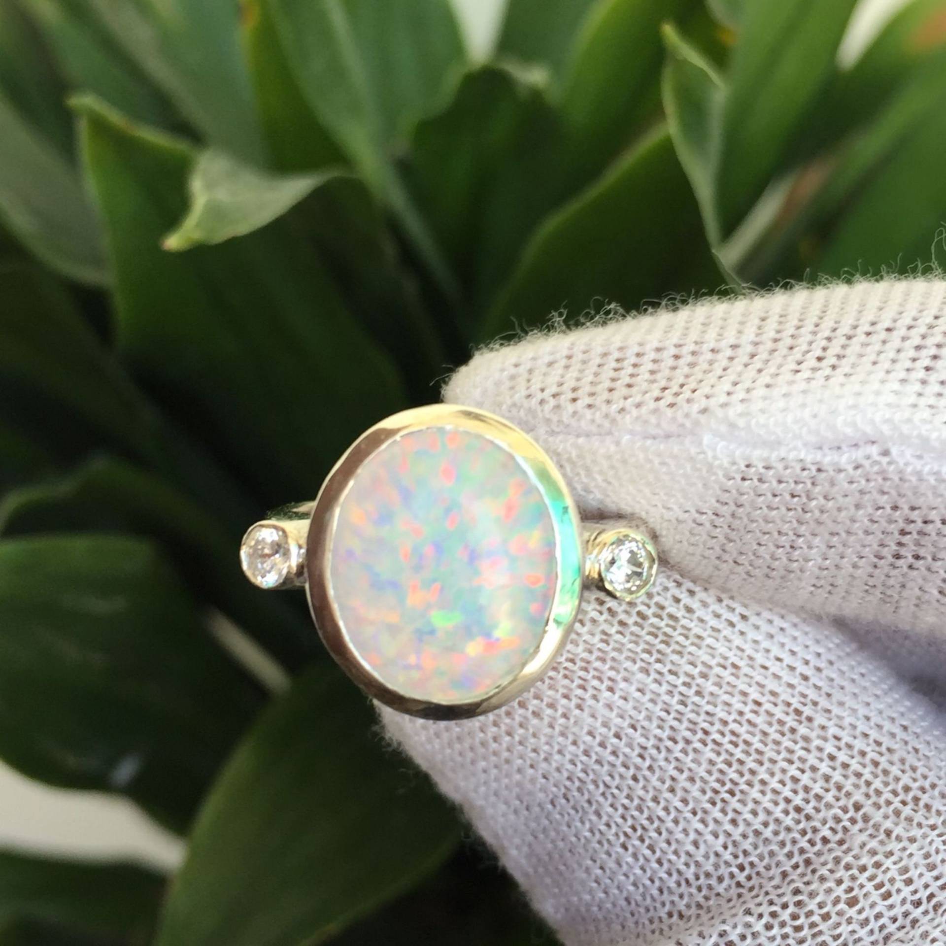 Natürlicher Opal 5.25 Karat Ring, 925 Sterling Silber, Handgemachter Ring Für Männer Und Frauen, Jahrestag Geschenk von AarinJewels