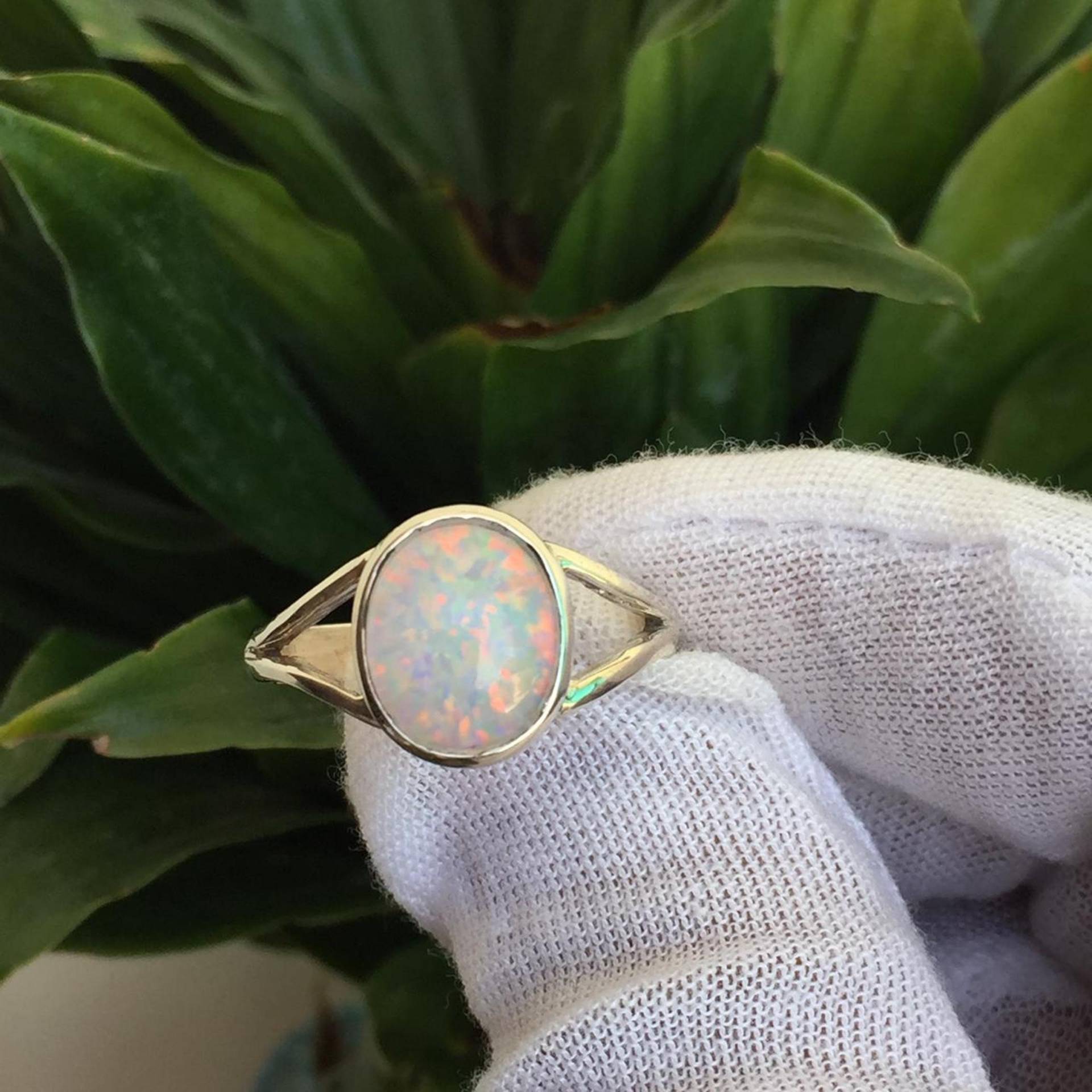 Natürlicher Opal 5.25 Karat Ring, 925 Sterling Silber, Handgemachter Ring Für Männer Und Frauen, Jahrestag Geschenk von AarinJewels