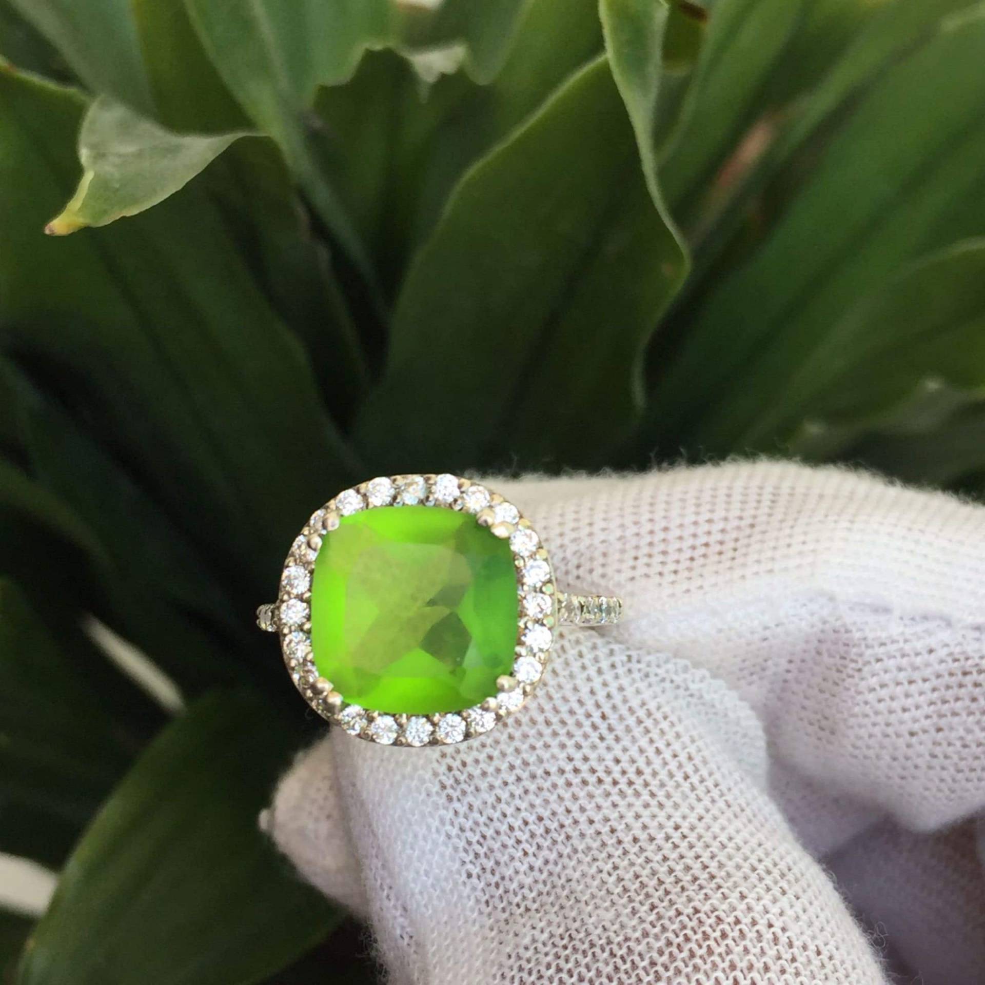 Natürlicher Zertifizierter Peridot 5.25 Karat Ring, 925 Sterling Silber, Handgemachter Ring Für Männer Und Frauen, Jubiläumsgeschenk von AarinJewels