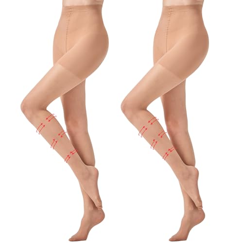 Aaronano Damen Kompressionsstrumpfhose Transparente Figurformende Stützstrumpfhose 30Denier 2 Paar Natur S Aaronano Damen Kompressionsstrumpfhose Transparente Figurformende Stützstrumpfhose 30Denier 2 Paar Natur S von Aaronano