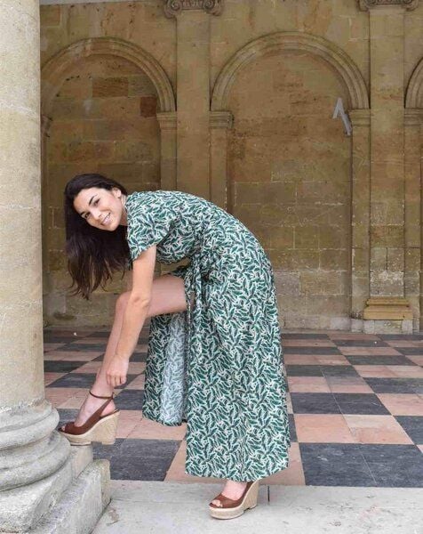 Aatise Langes Sommerkleid/Festkleid Zady mit Schmetterlingsärmel, 100% EcoVero von Aatise