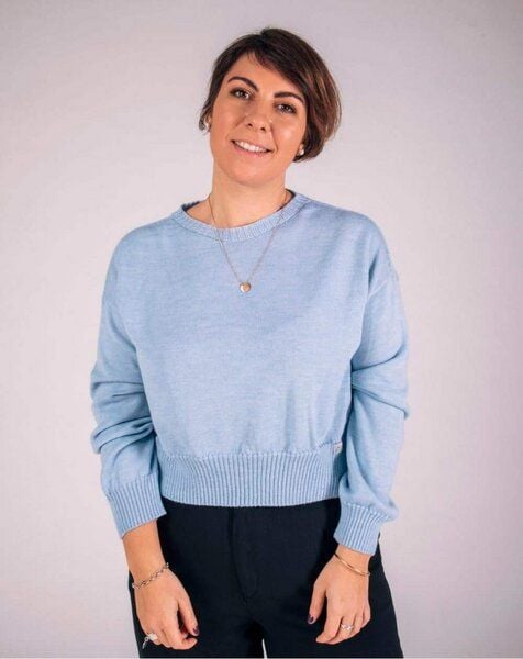 Aatise Zundry Damen Pullover mit halsnahem Rundkragen 100% Merinowolle muesling free Made in France von Aatise