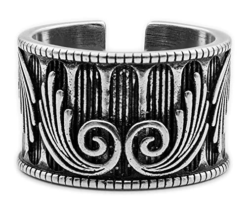 AbaSchmuck Silberring Silber 925 Ring Verstellbar Offen Damen Herren Unisex R0612 von AbaSchmuck