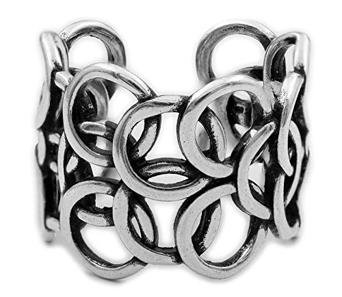 AbaSchmuck Silberring Silber 925 Ring Verstellbar Offen R0709 von AbaSchmuck