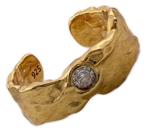 AbaSchmuck Silberring Silber 925 Ring Verstellbar Offen R0910 vergoldet, edel von AbaSchmuck