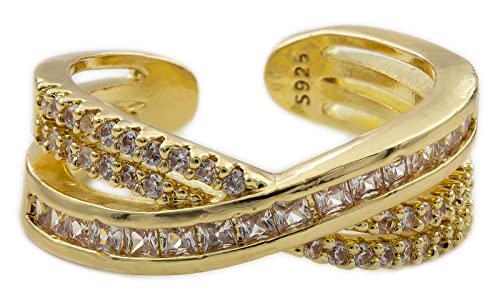 AbaSchmuck Silberring Silber 925 Ring Verstellbar Offen R0938 vergoldet, edel, AbaSchmuck Silberring Silber 925 Ring Verstellbar Offen R0938 vergoldet, edel, von AbaSchmuck