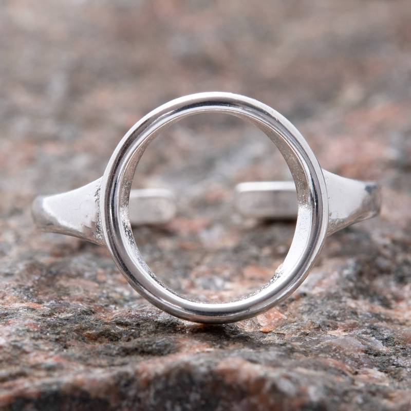 Silberring Silber 925 Ring Verstellbar Offen R0605 Silberring von AbaSchmuck