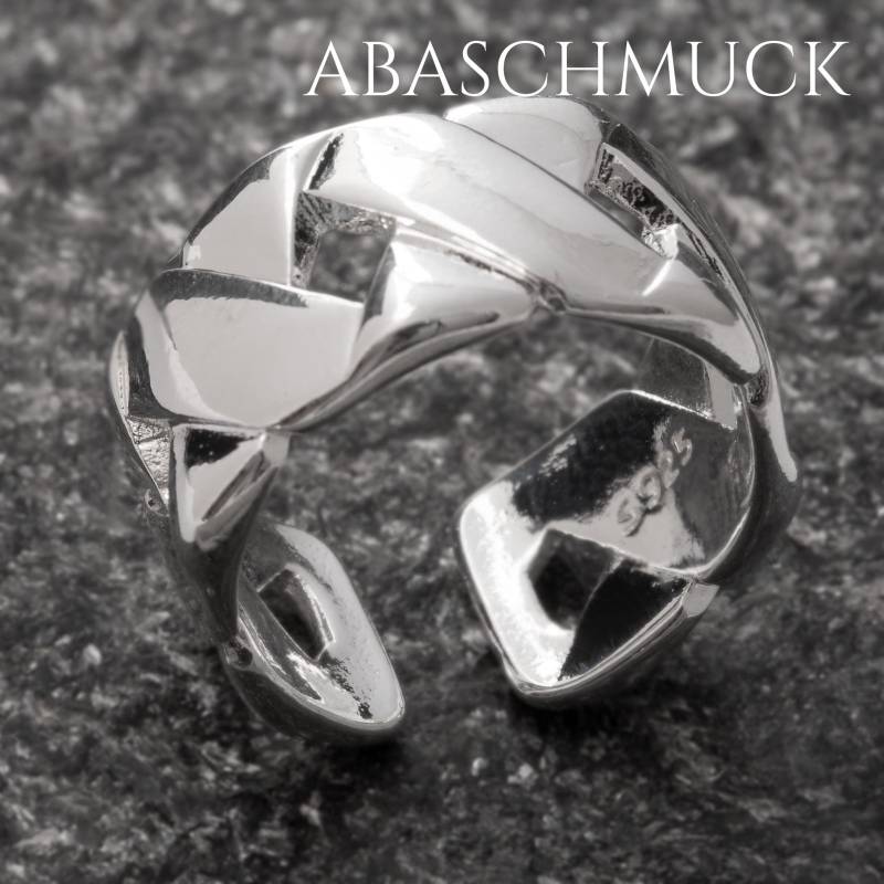 Silberring Silber 925 Ring Verstellbar Offen R0613 von AbaSchmuck