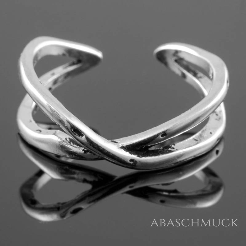 Silberring Silber 925 Ring Verstellbar Offen R0716 von AbaSchmuck