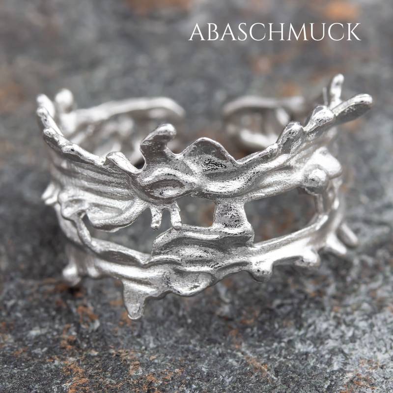 Silberring Silber 925 Ring Verstellbar Offen R0923 von AbaSchmuck