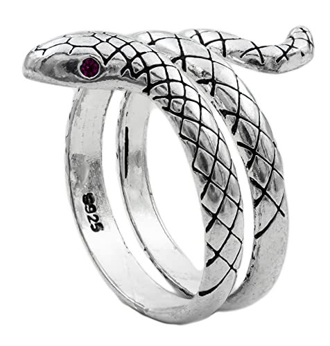 AbaSchmuck Silberring Silber 925 Ring Verstellbar Offen R0928,Schlange von AbaSchmuck