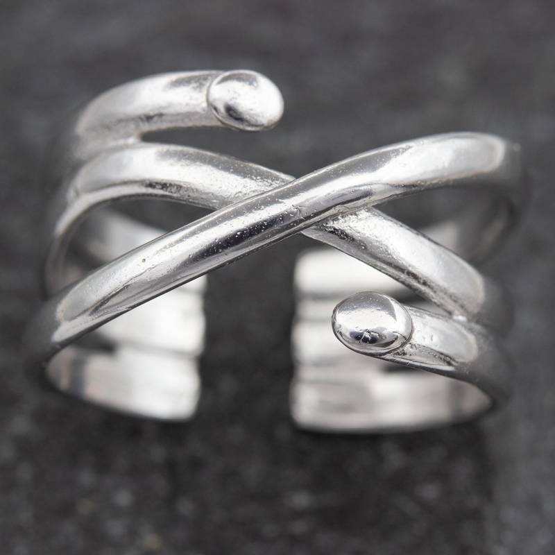 Silberring Silber 925 Ring Verstellbar Offen R0936 von AbaSchmuck