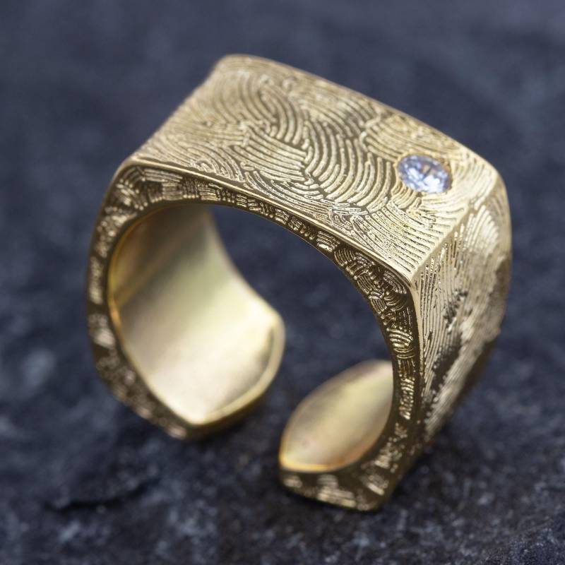 Silberring Silber 925 Ring Verstellbar Offen R0944 von AbaSchmuck