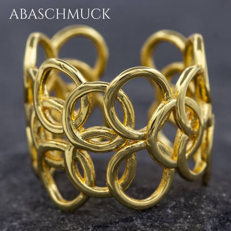 Silberring Silber 925 Ring Verstellbar Offen R0945 von AbaSchmuck