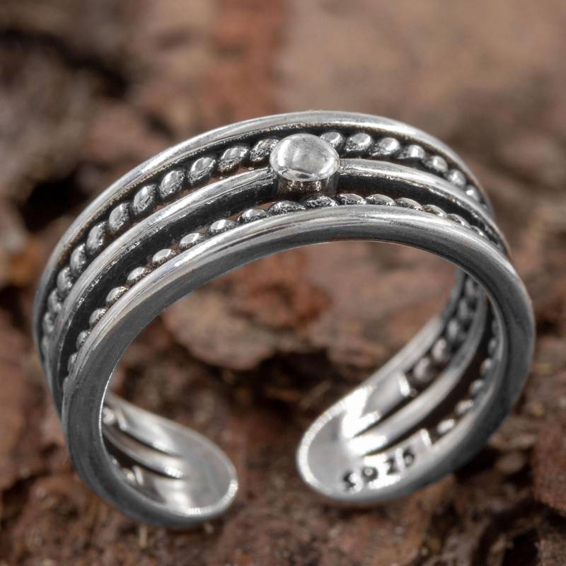 Silberring Silber 925 Ring Verstellbar Offen R0966 von AbaSchmuck