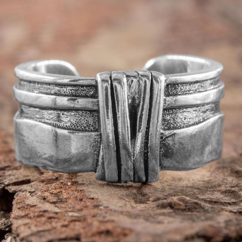 Silberring Silber 925 Ring Verstellbar Offen R0975 von AbaSchmuck