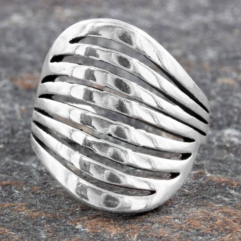 Silberring Silber 925 Ring Verstellbar Offen R0975 von AbaSchmuck