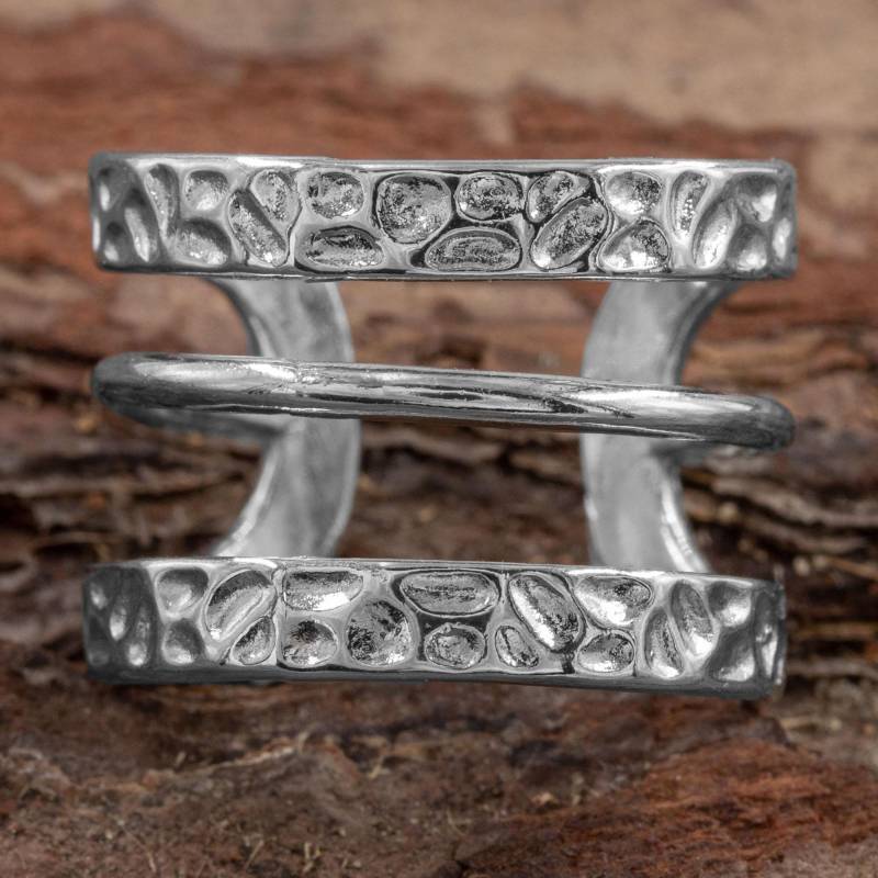 Silberring Silber 925 Ring Verstellbar Offen R0977 von AbaSchmuck