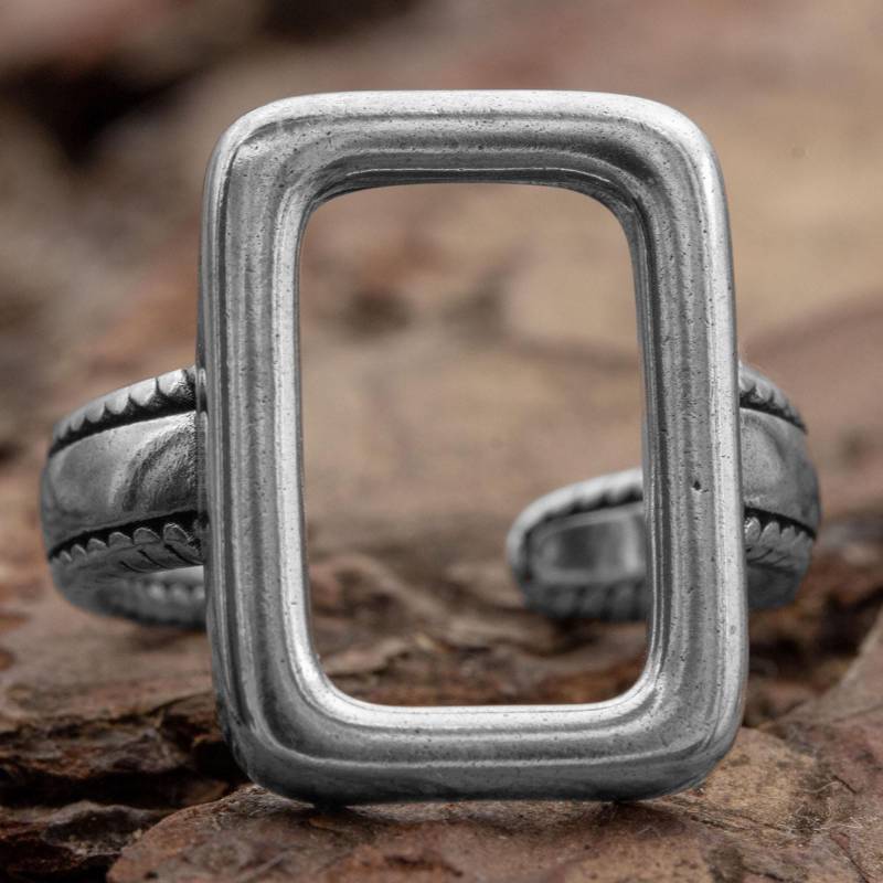 Silberring Silber 925 Ring Verstellbar Offen R0997 von AbaSchmuck