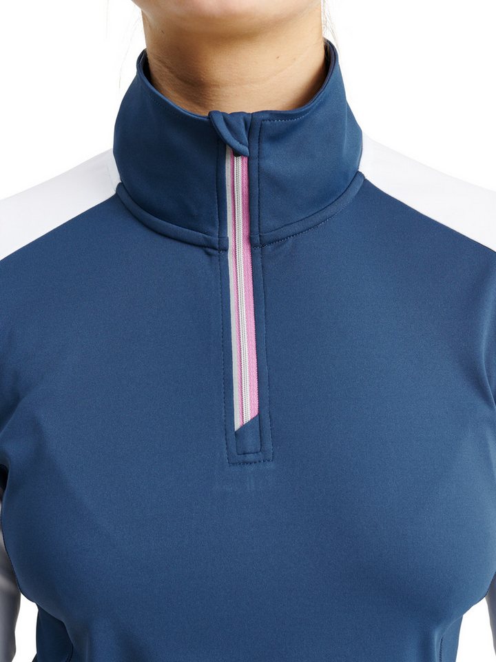 Abacus Sportswear Longsweatshirt Abacus Golf Layer Cypress Halfzip Blau-Weiß-Rosa Damen von Abacus Sportswear