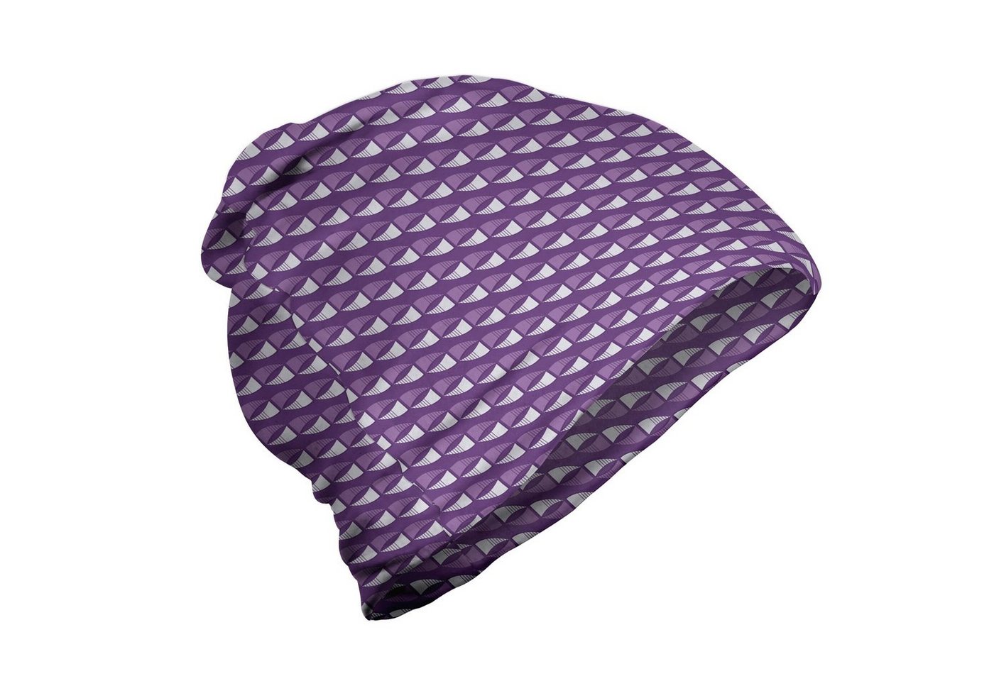 Abakuhaus Beanie Wandern im Freien Abstrakte Geometrie Diagonal Violet von Abakuhaus