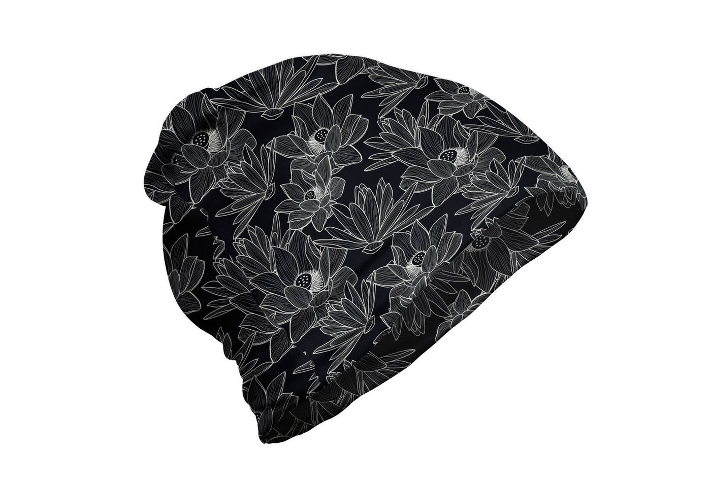 Abakuhaus Beanie Wandern im Freien Blumen Lotus Flower Drawing von Abakuhaus