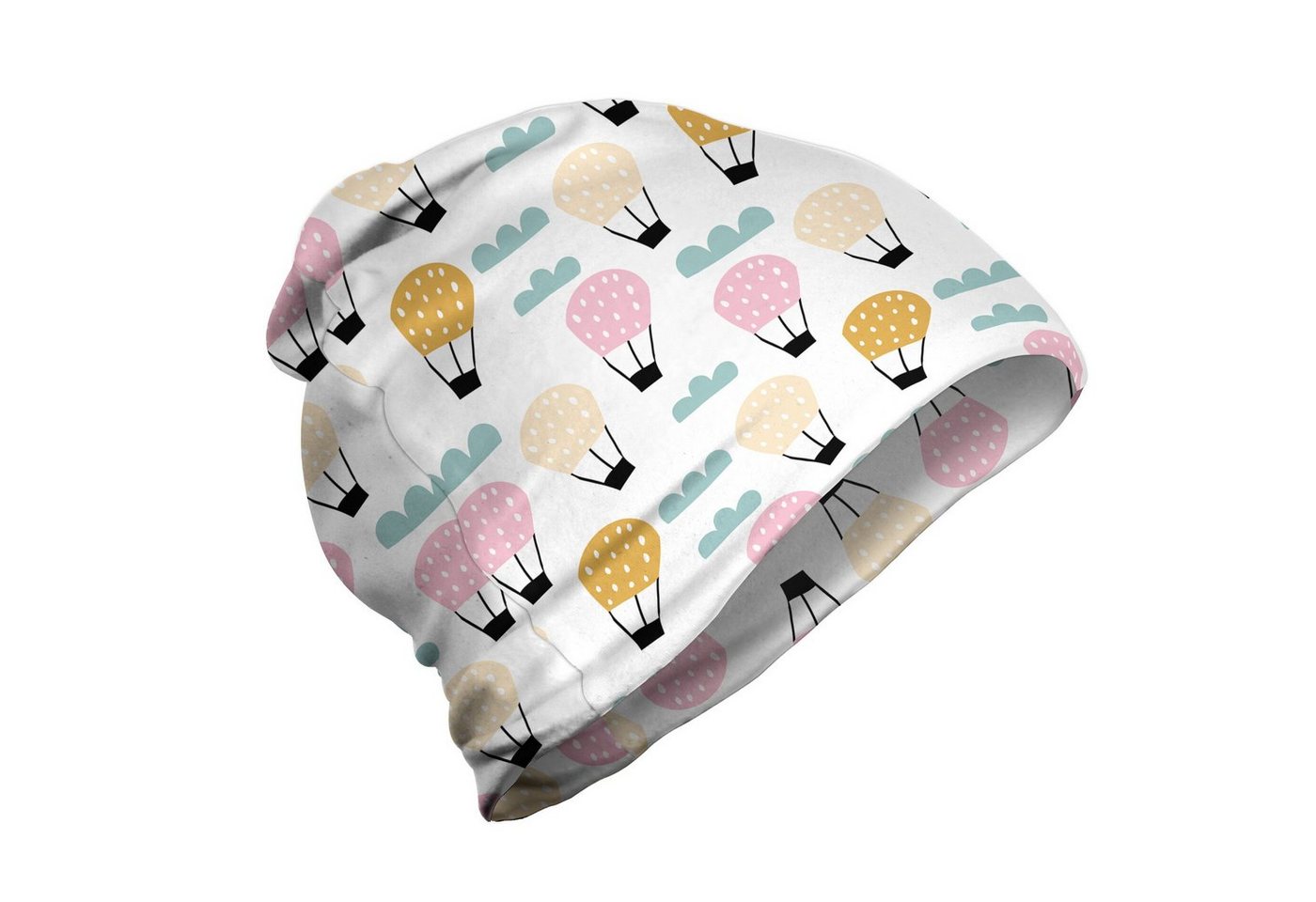 Abakuhaus Beanie Wandern im Freien Heißluftballon Pastel Sky Cartoon von Abakuhaus