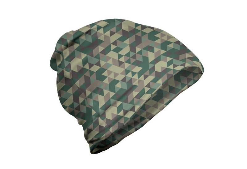 Abakuhaus Beanie Wandern im Freien Khaki Triangular Camo Influence Kunst von Abakuhaus