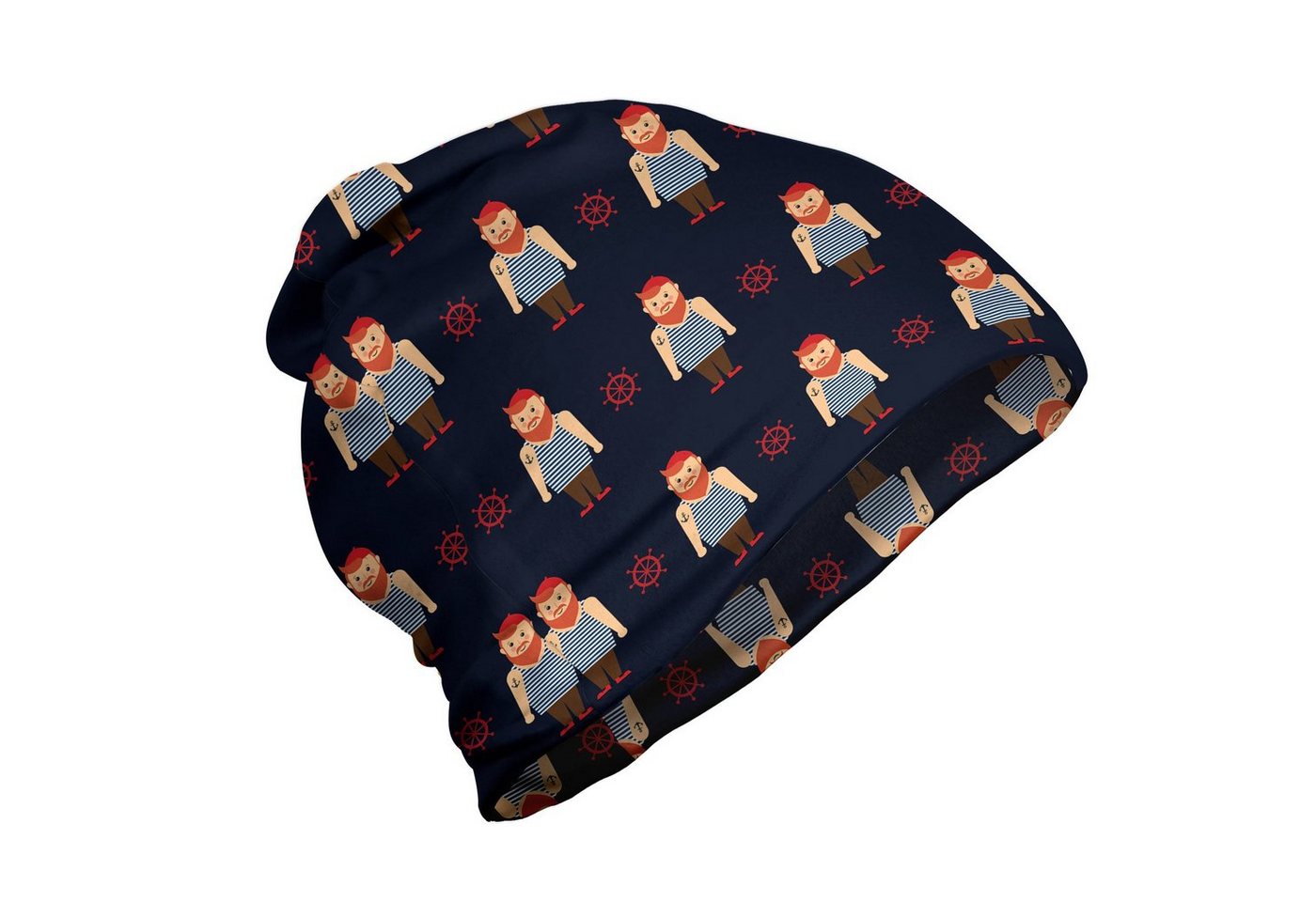 Abakuhaus Beanie Wandern im Freien Nautical Tattoo Ginger Man Wheel von Abakuhaus