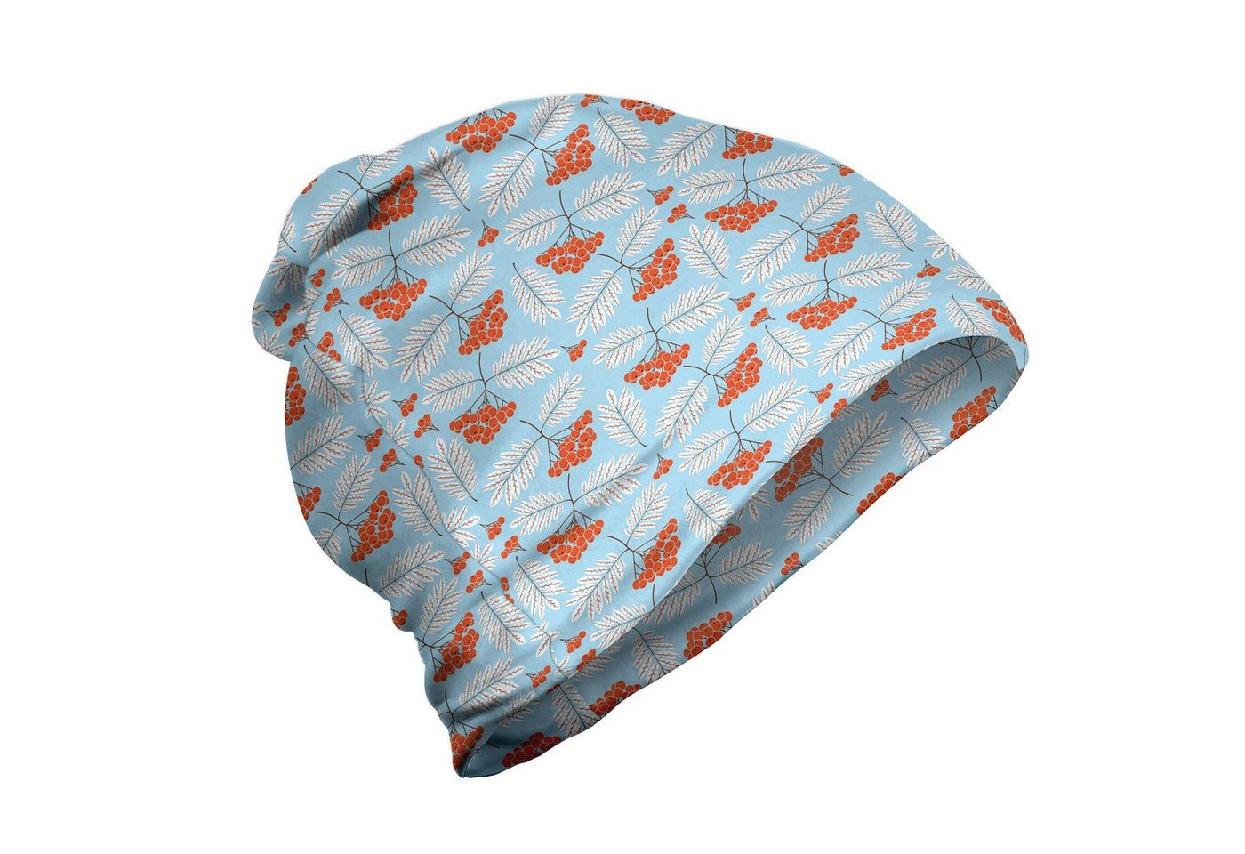 Abakuhaus Beanie Wandern im Freien Orange Blue Winter Rowan Frost Blatt von Abakuhaus