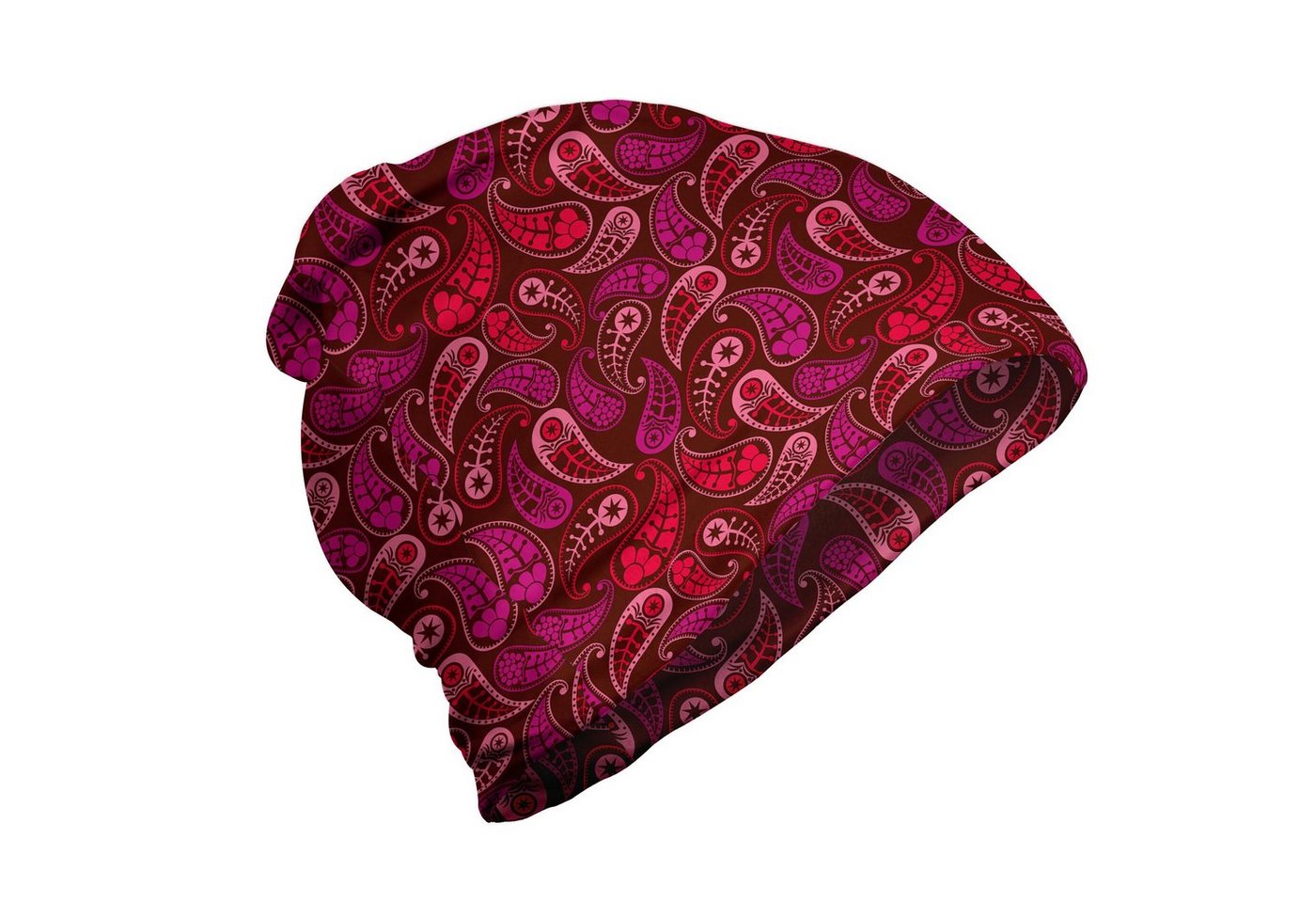 Abakuhaus Beanie Wandern im Freien Paisley Rhythmische Tropfen Motive Shaped von Abakuhaus