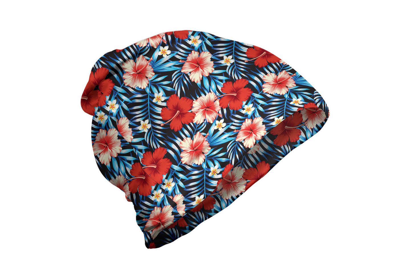 Abakuhaus Beanie Wandern im Freien Tropisch Hibiscus Plumeria von Abakuhaus