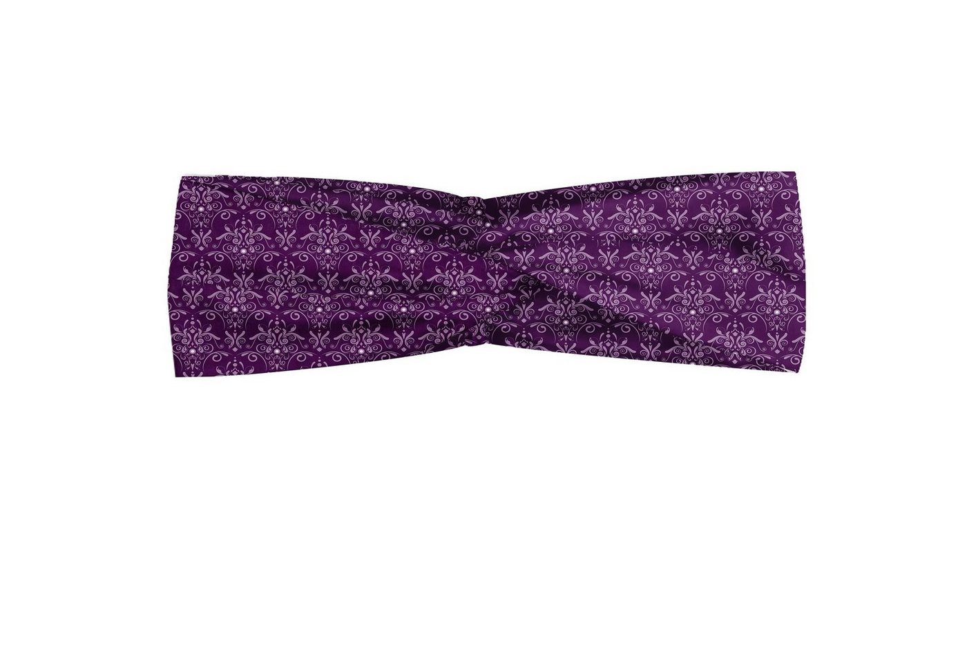 Abakuhaus Stirnband Elastisch und Angenehme alltags accessories Aubergine Damast-Blätter Curls von Abakuhaus