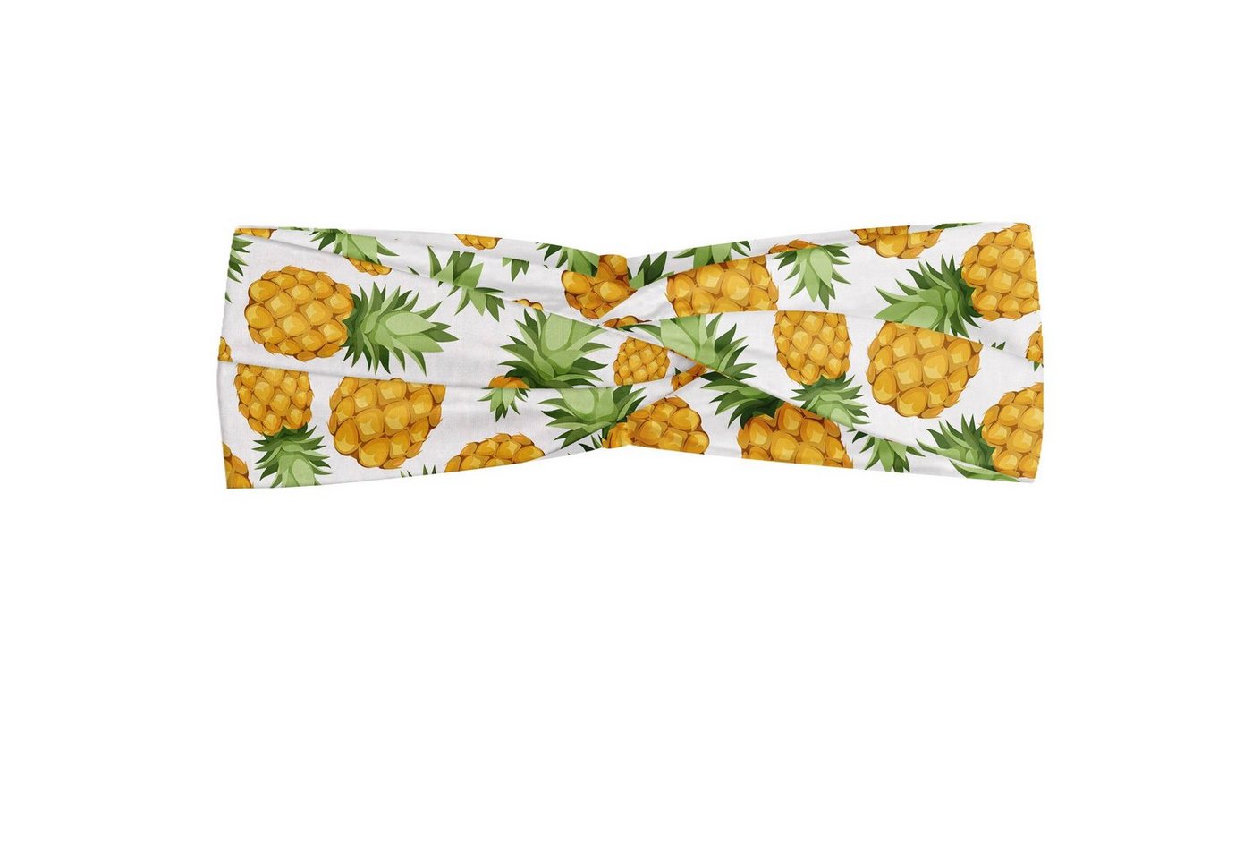 Abakuhaus Stirnband Elastisch und Angenehme alltags accessories Gelb und Weiß reife Ananas von Abakuhaus